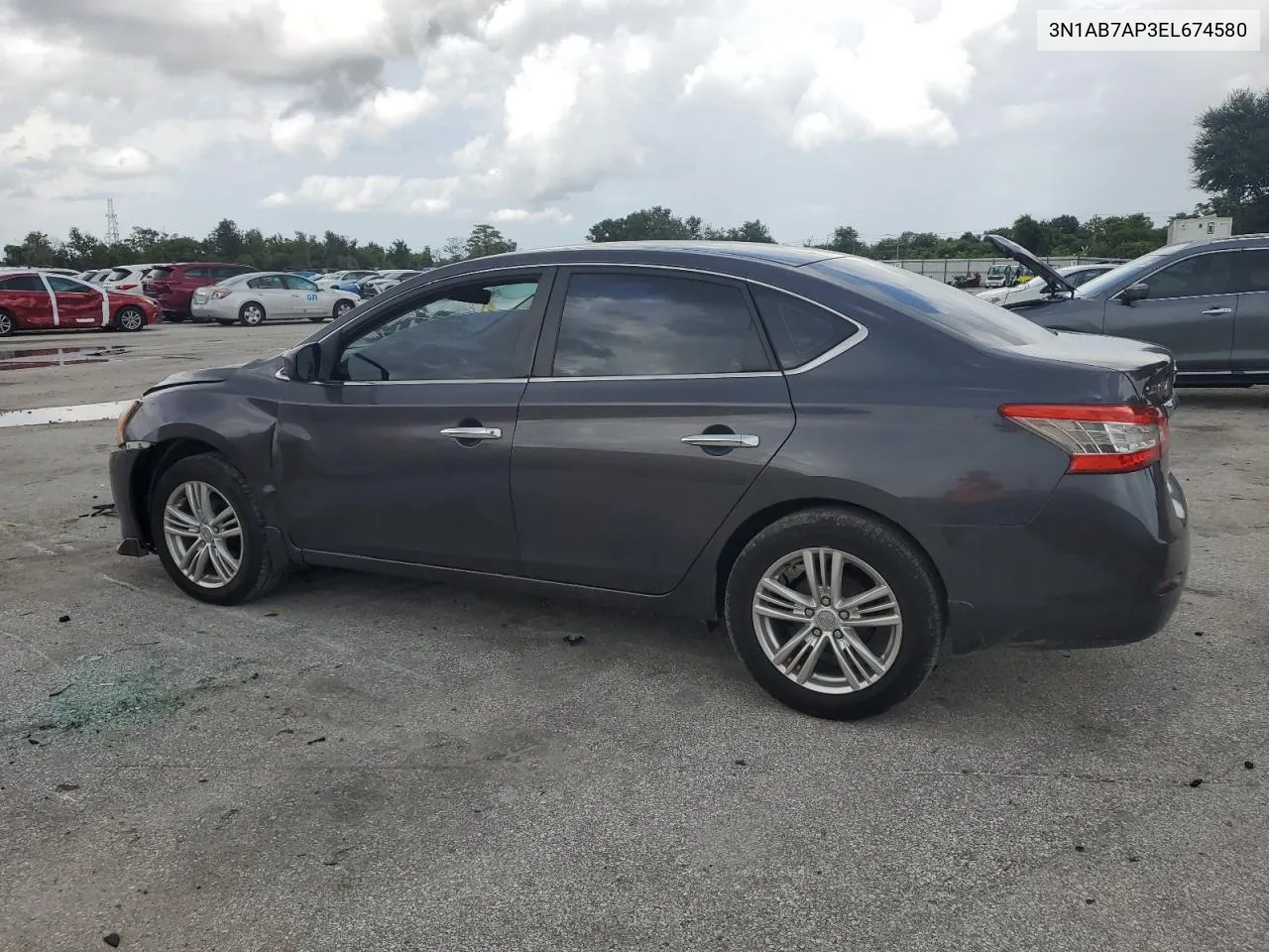 2014 Nissan Sentra S VIN: 3N1AB7AP3EL674580 Lot: 70140714