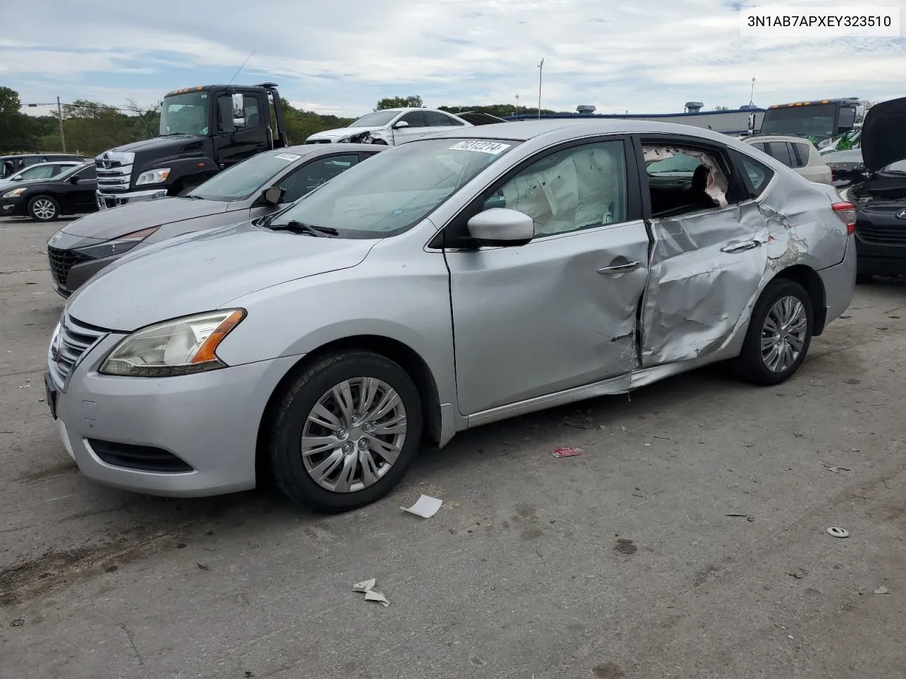 2014 Nissan Sentra S VIN: 3N1AB7APXEY323510 Lot: 70312214