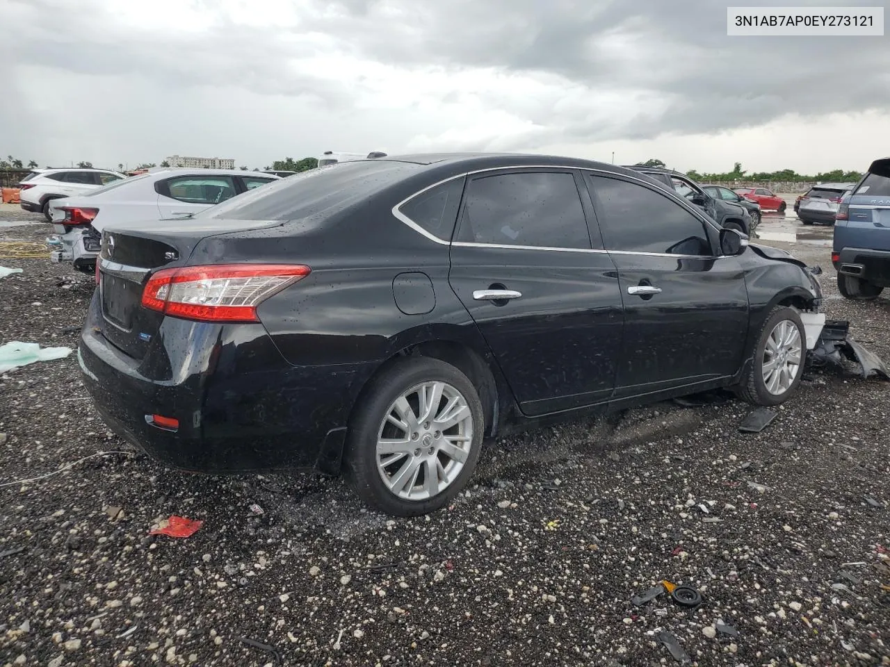 2014 Nissan Sentra S VIN: 3N1AB7AP0EY273121 Lot: 70882414