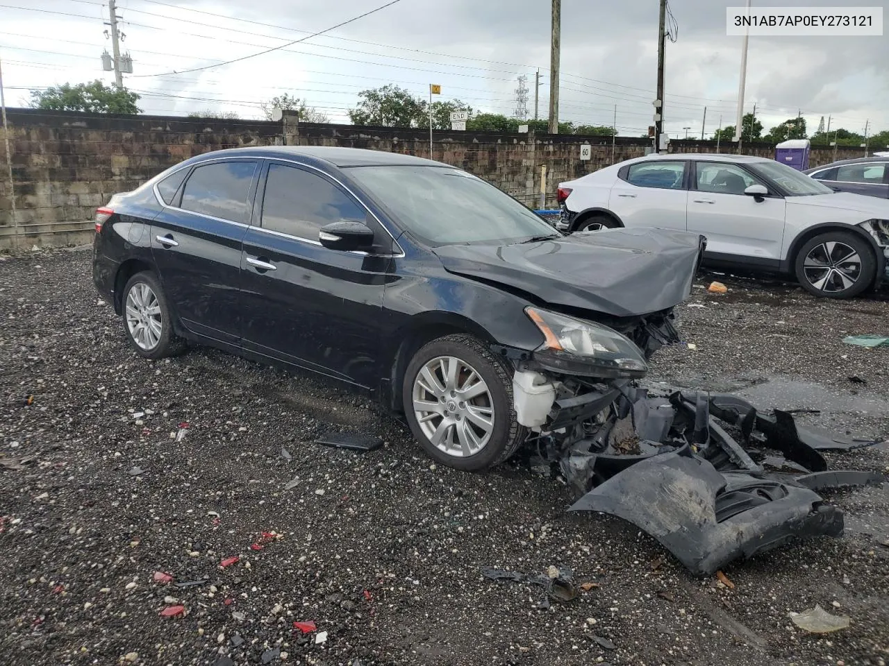 2014 Nissan Sentra S VIN: 3N1AB7AP0EY273121 Lot: 70882414