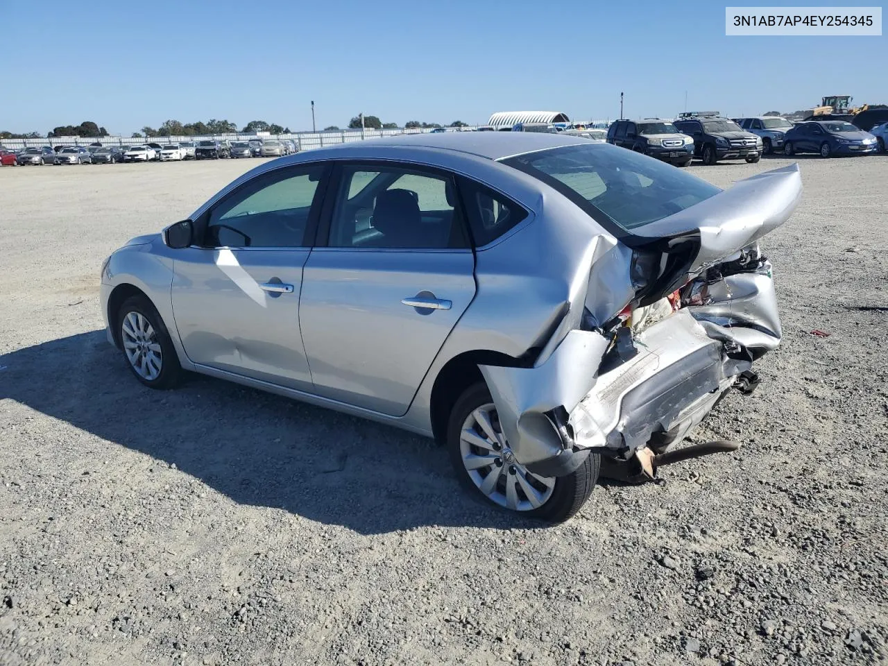 3N1AB7AP4EY254345 2014 Nissan Sentra S