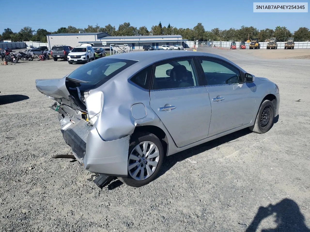 2014 Nissan Sentra S VIN: 3N1AB7AP4EY254345 Lot: 70933944