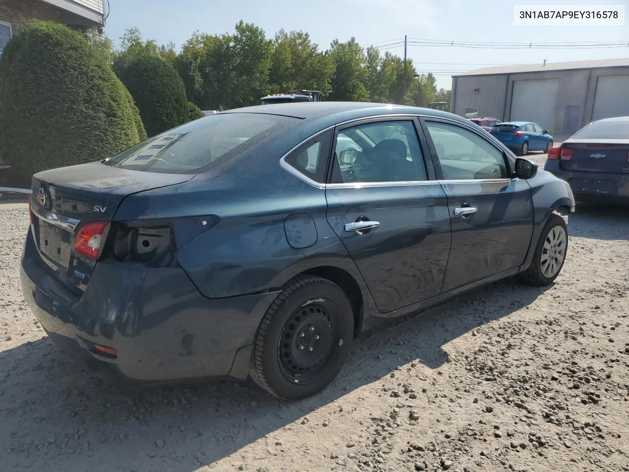 2014 Nissan Sentra S VIN: 3N1AB7AP9EY316578 Lot: 70949164