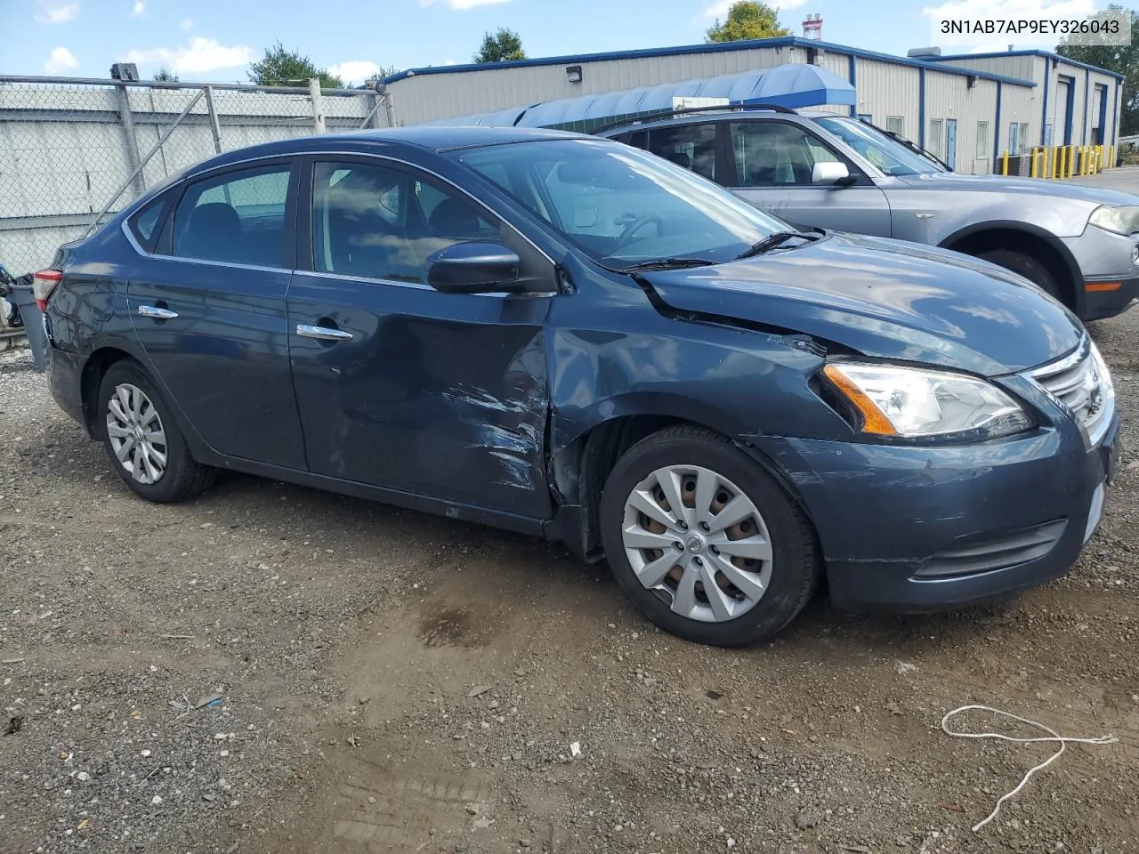 2014 Nissan Sentra S VIN: 3N1AB7AP9EY326043 Lot: 71079824