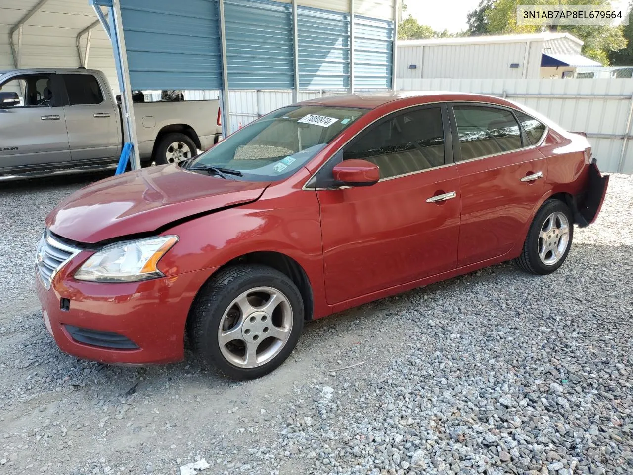 2014 Nissan Sentra S VIN: 3N1AB7AP8EL679564 Lot: 71080974