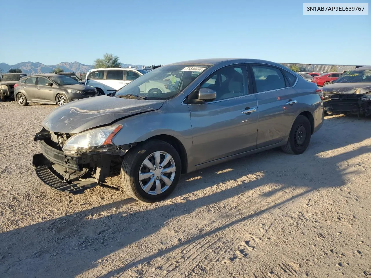 2014 Nissan Sentra S VIN: 3N1AB7AP9EL639767 Lot: 71346034