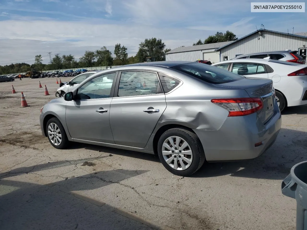 2014 Nissan Sentra S VIN: 3N1AB7AP0EY255010 Lot: 71456774