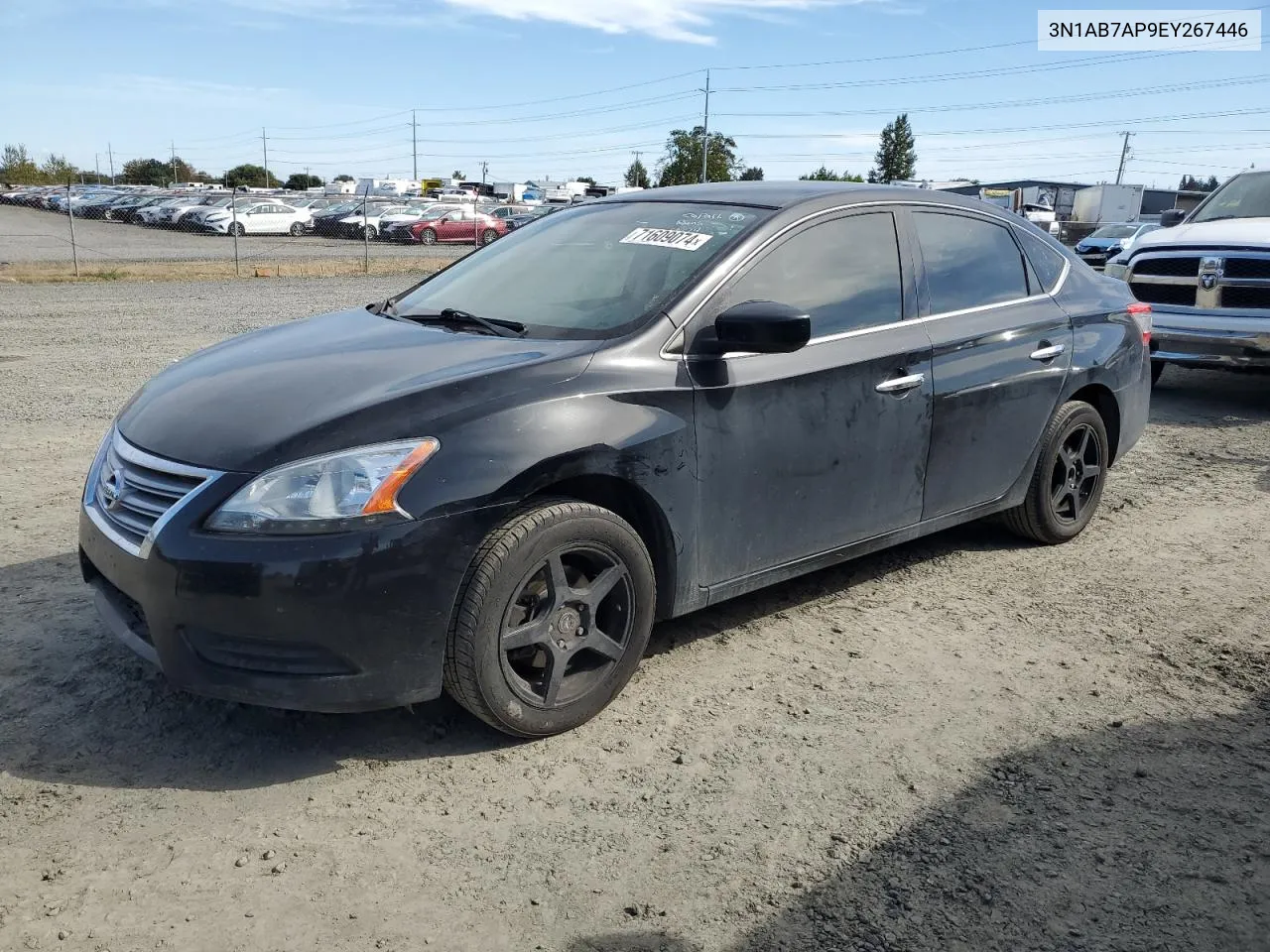 2014 Nissan Sentra S VIN: 3N1AB7AP9EY267446 Lot: 71609074