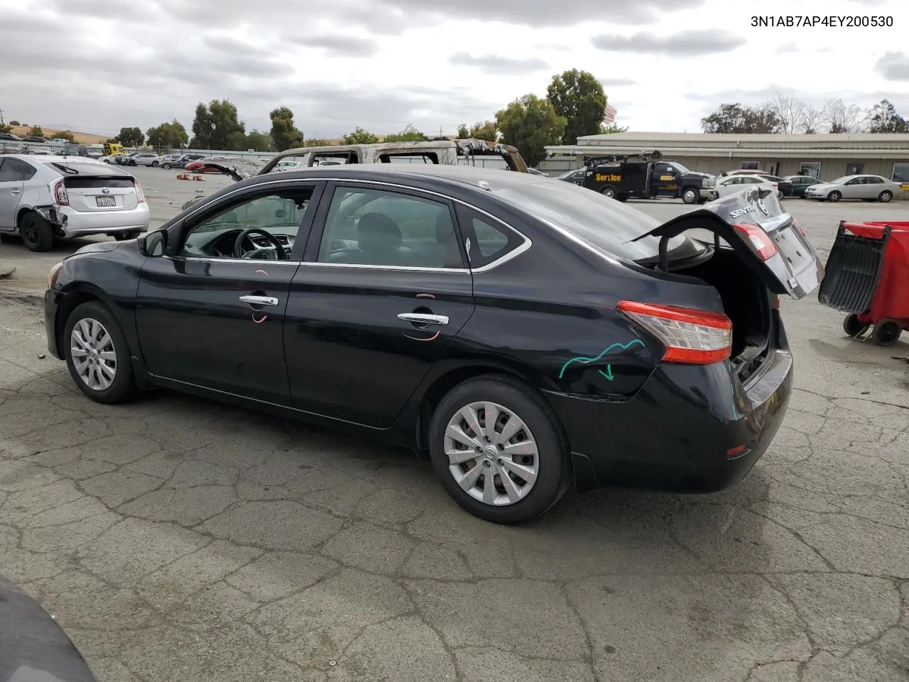 2014 Nissan Sentra S VIN: 3N1AB7AP4EY200530 Lot: 71806724