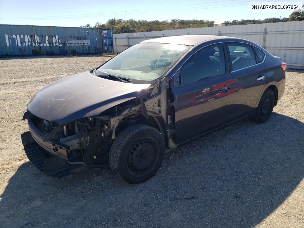 2014 Nissan Sentra S VIN: 3N1AB7AP8EL697854 Lot: 71930774