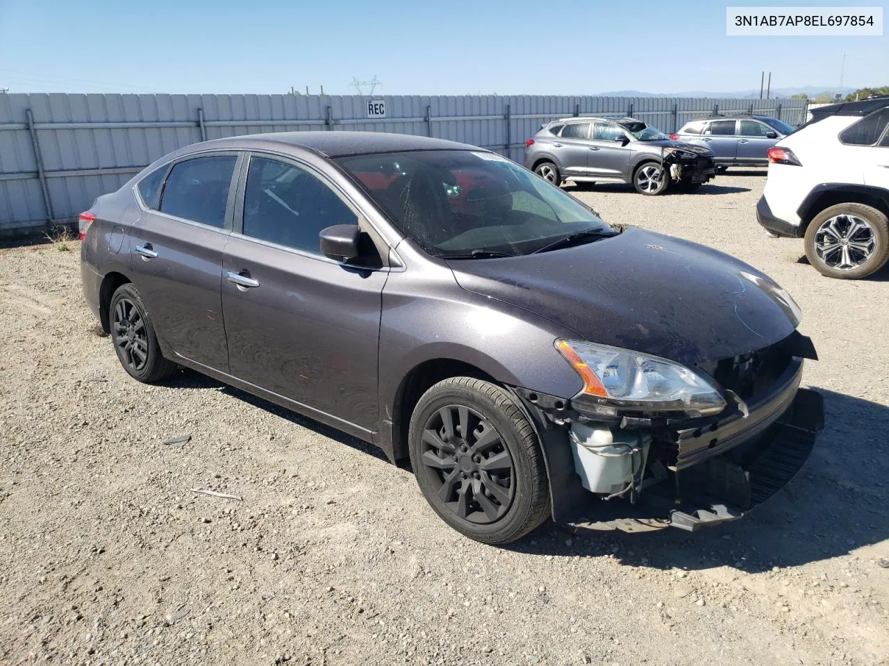 3N1AB7AP8EL697854 2014 Nissan Sentra S