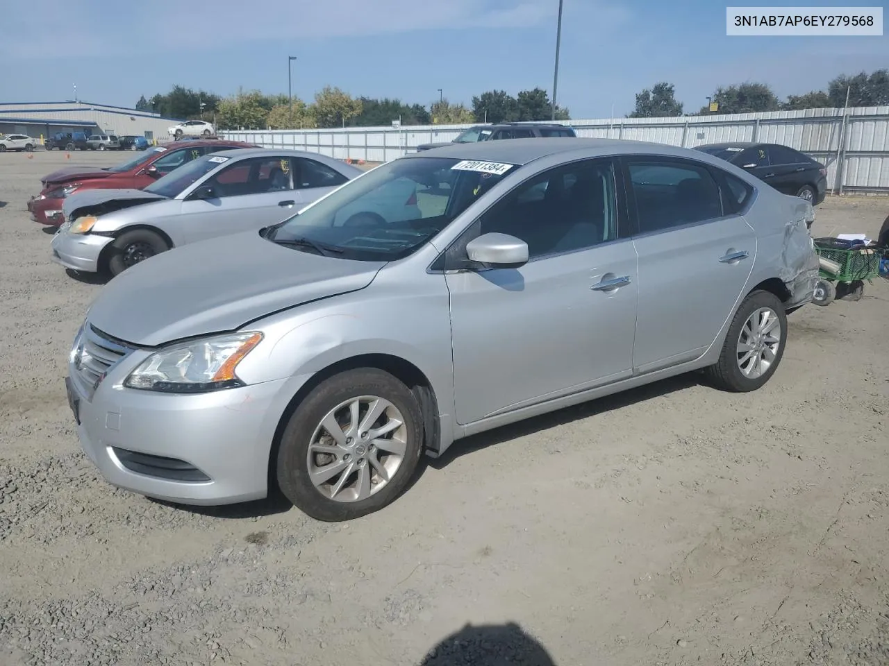 2014 Nissan Sentra S VIN: 3N1AB7AP6EY279568 Lot: 72011384