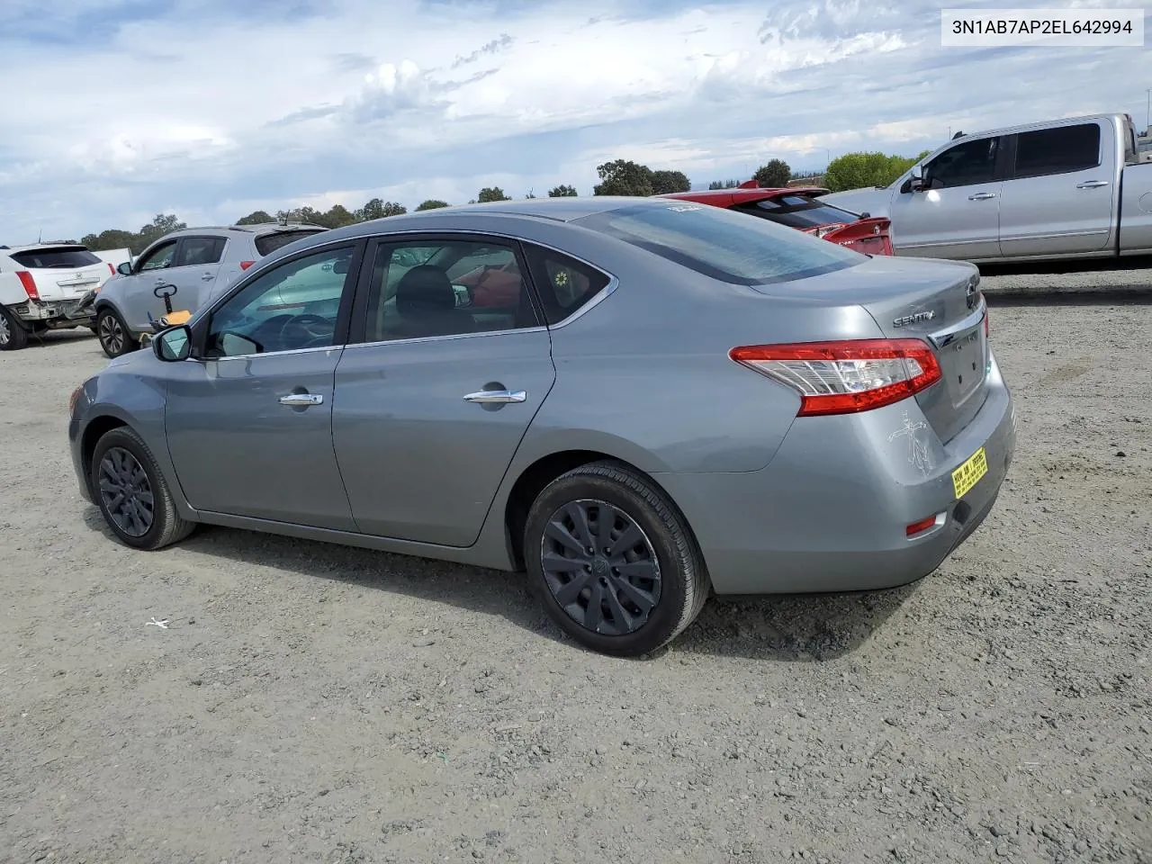 2014 Nissan Sentra S VIN: 3N1AB7AP2EL642994 Lot: 72028554