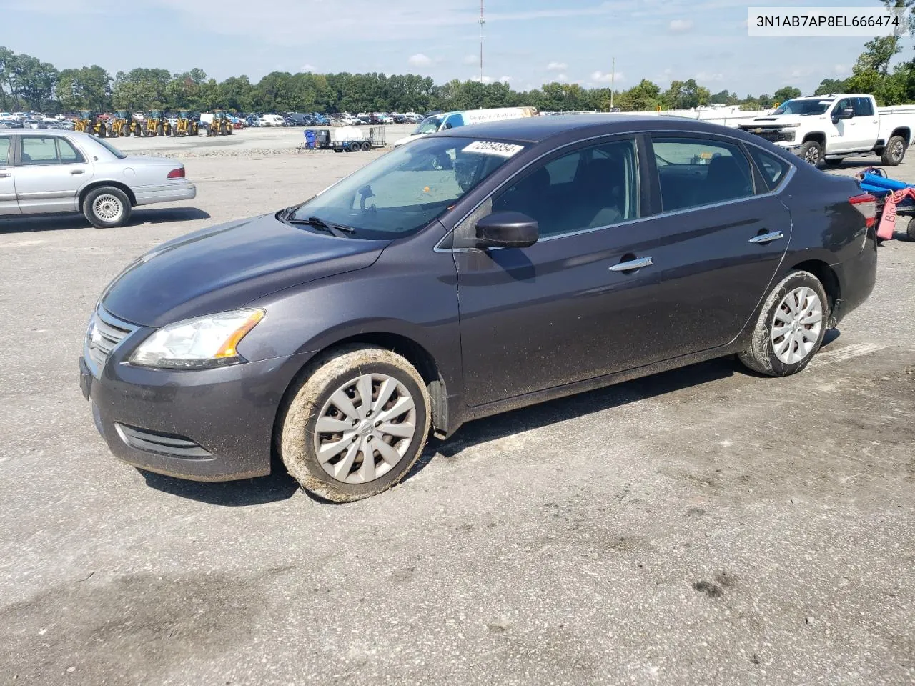 2014 Nissan Sentra S VIN: 3N1AB7AP8EL666474 Lot: 72054854