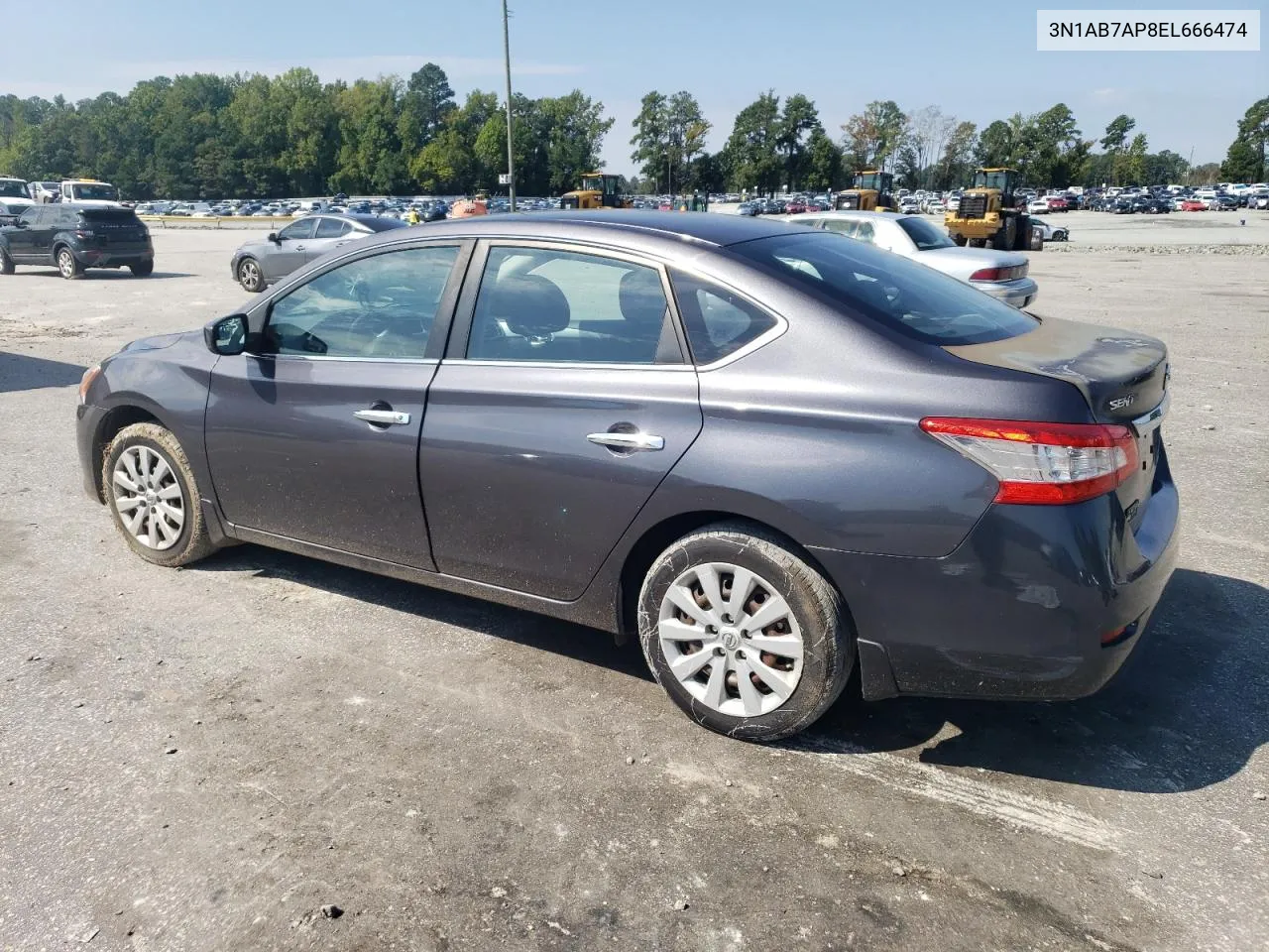 2014 Nissan Sentra S VIN: 3N1AB7AP8EL666474 Lot: 72054854