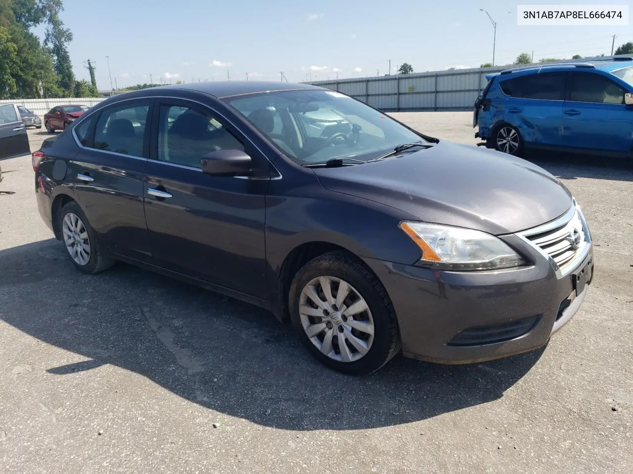 2014 Nissan Sentra S VIN: 3N1AB7AP8EL666474 Lot: 72054854