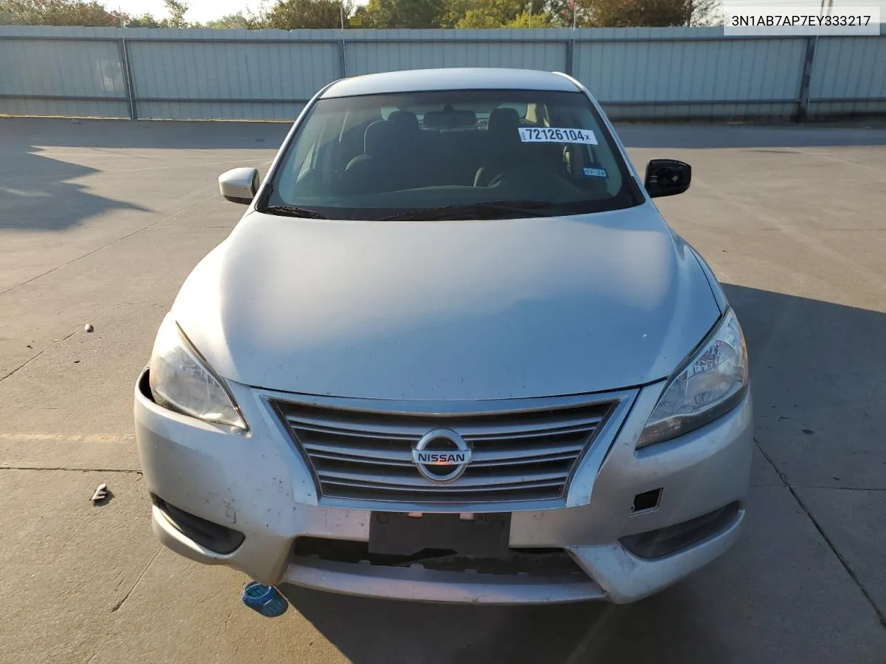 2014 Nissan Sentra S VIN: 3N1AB7AP7EY333217 Lot: 72126104