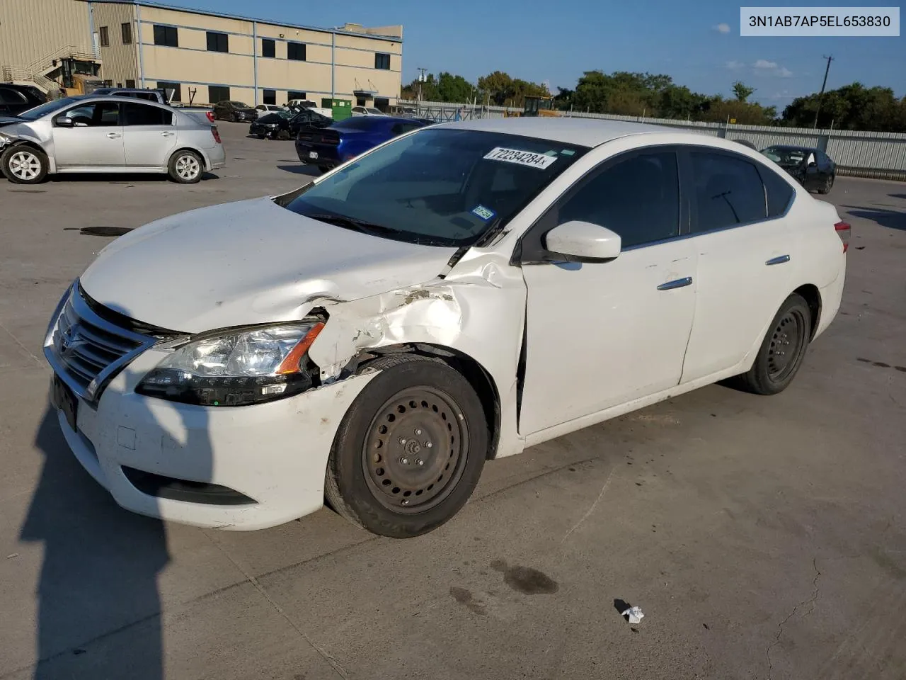 2014 Nissan Sentra S VIN: 3N1AB7AP5EL653830 Lot: 72234284