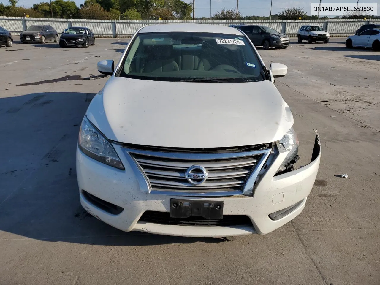 2014 Nissan Sentra S VIN: 3N1AB7AP5EL653830 Lot: 72234284