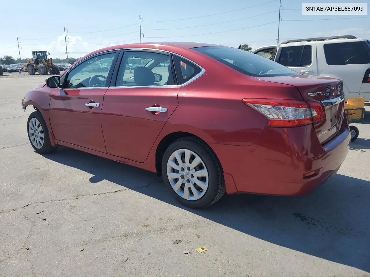 2014 Nissan Sentra S VIN: 3N1AB7AP3EL687099 Lot: 72244274