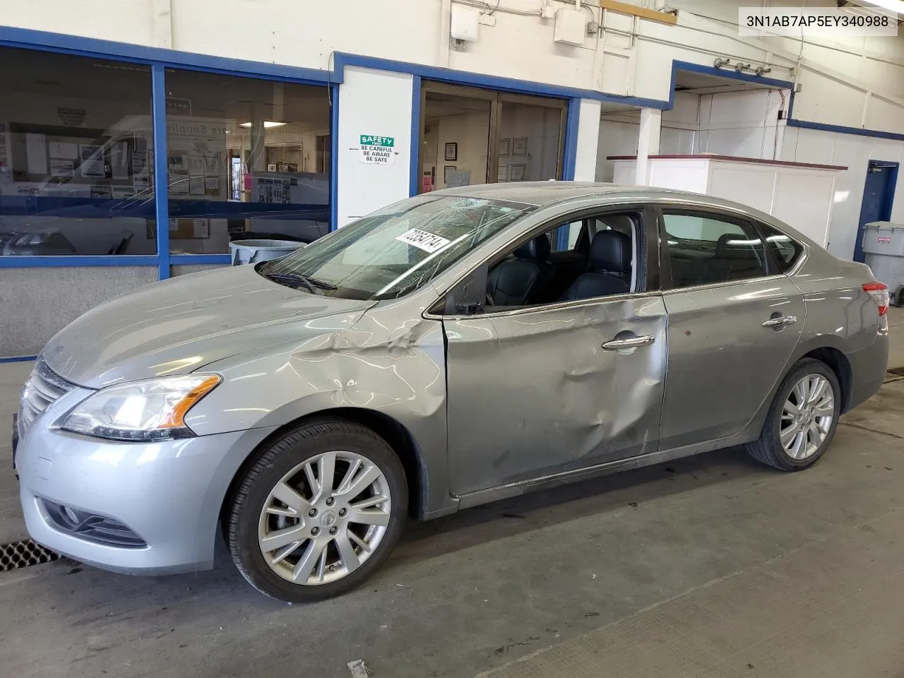 2014 Nissan Sentra S VIN: 3N1AB7AP5EY340988 Lot: 72354714