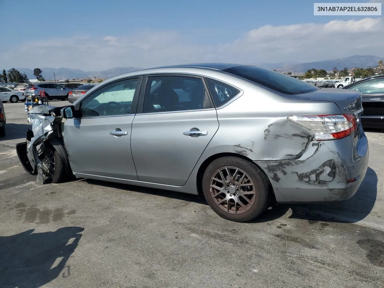 2014 Nissan Sentra S VIN: 3N1AB7AP2EL632806 Lot: 72480694