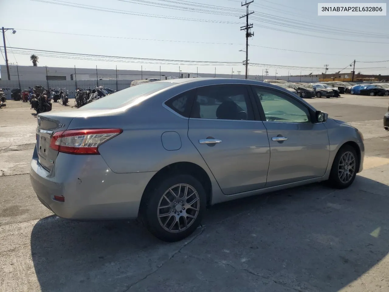 2014 Nissan Sentra S VIN: 3N1AB7AP2EL632806 Lot: 72480694