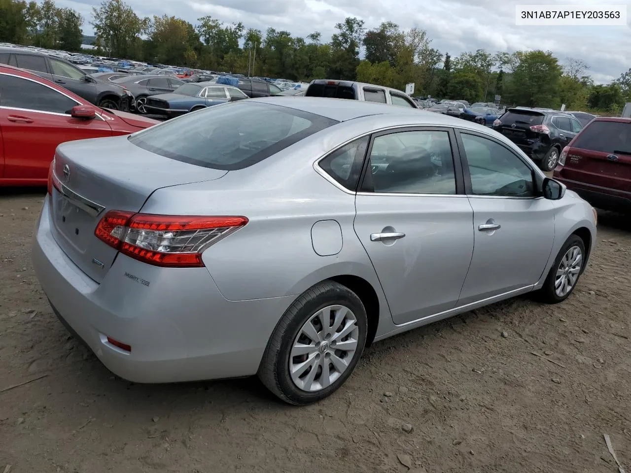 2014 Nissan Sentra S VIN: 3N1AB7AP1EY203563 Lot: 72732884