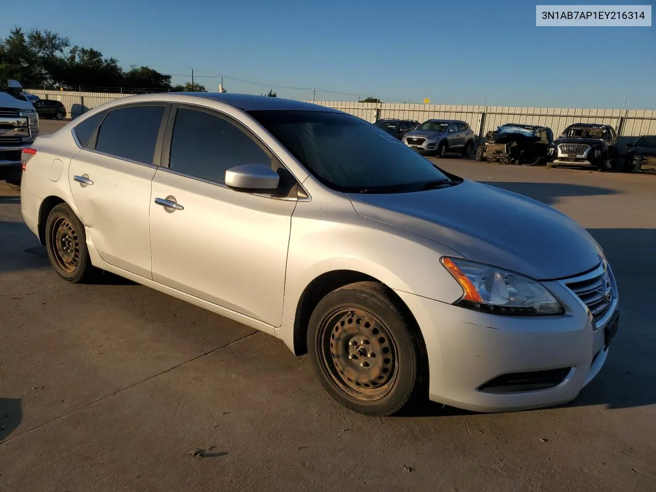 2014 Nissan Sentra S VIN: 3N1AB7AP1EY216314 Lot: 73139584