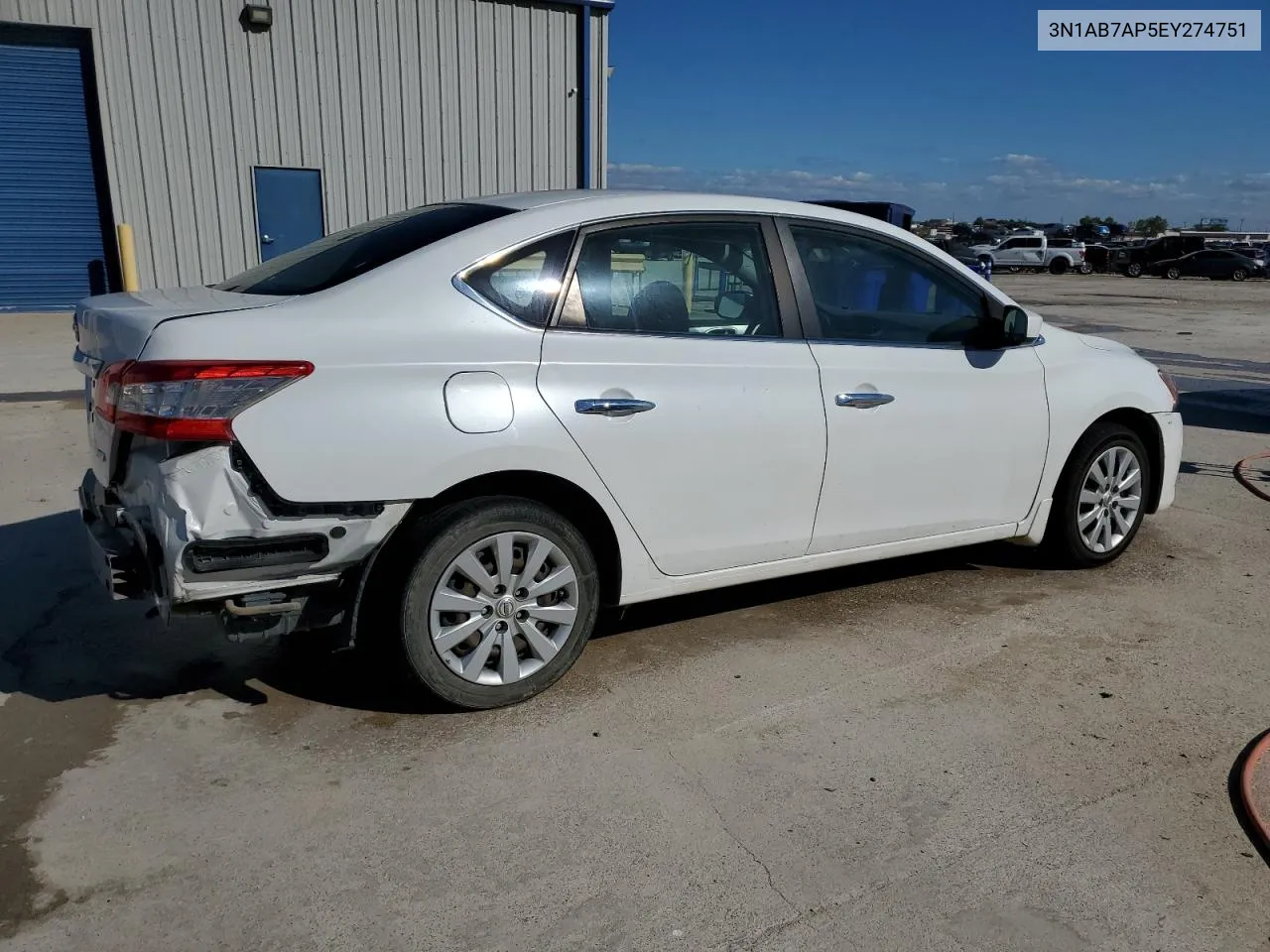 2014 Nissan Sentra S VIN: 3N1AB7AP5EY274751 Lot: 73146834