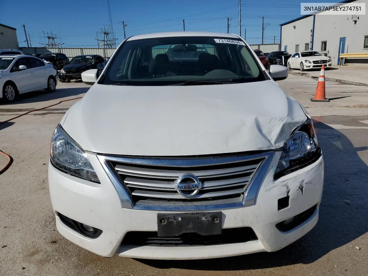 2014 Nissan Sentra S VIN: 3N1AB7AP5EY274751 Lot: 73146834