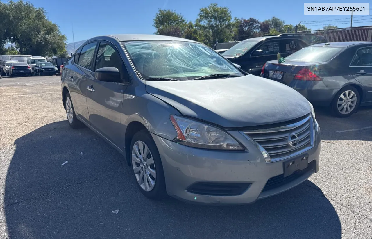 2014 Nissan Sentra S VIN: 3N1AB7AP7EY265601 Lot: 73351914