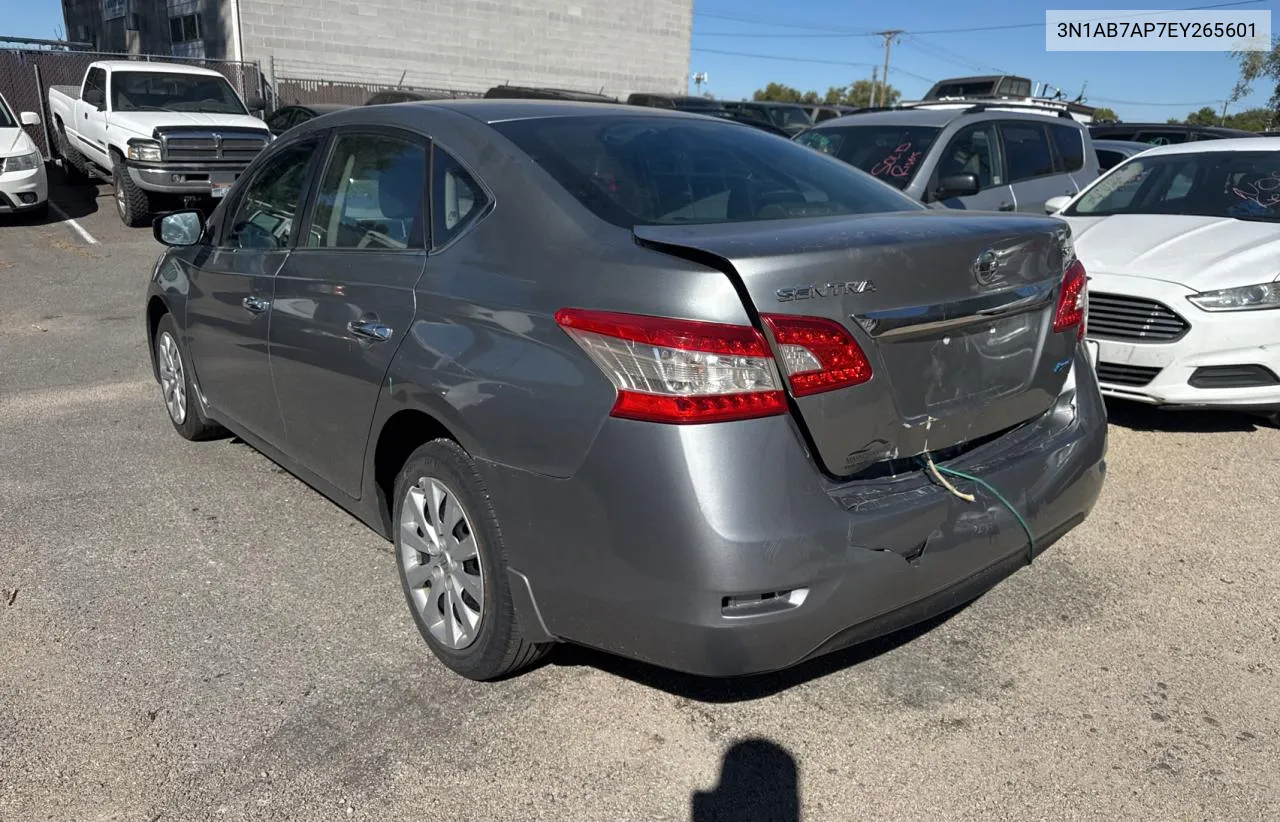 2014 Nissan Sentra S VIN: 3N1AB7AP7EY265601 Lot: 73351914