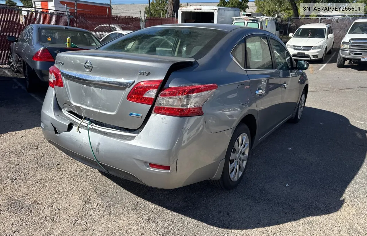 2014 Nissan Sentra S VIN: 3N1AB7AP7EY265601 Lot: 73351914