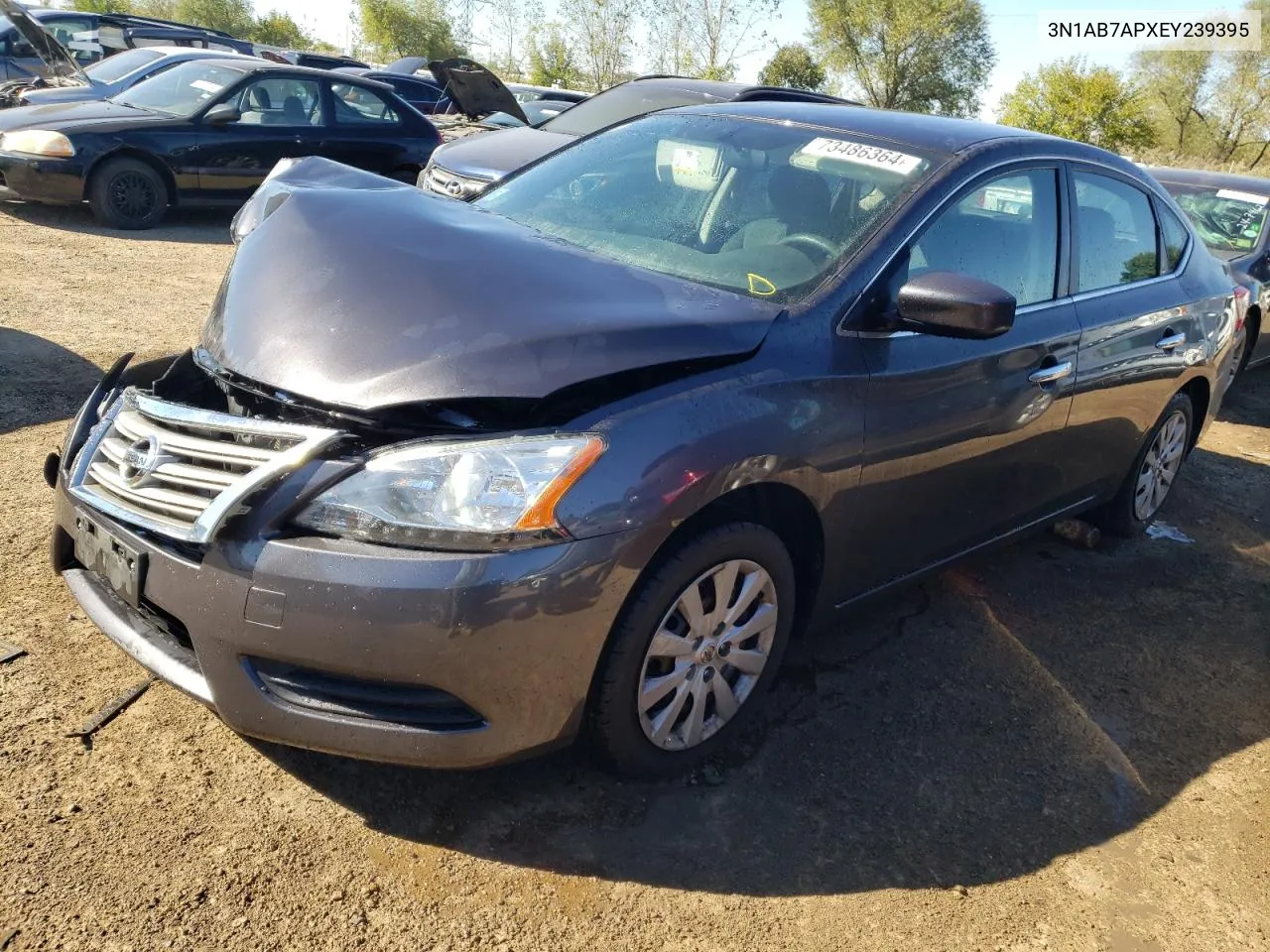 3N1AB7APXEY239395 2014 Nissan Sentra S