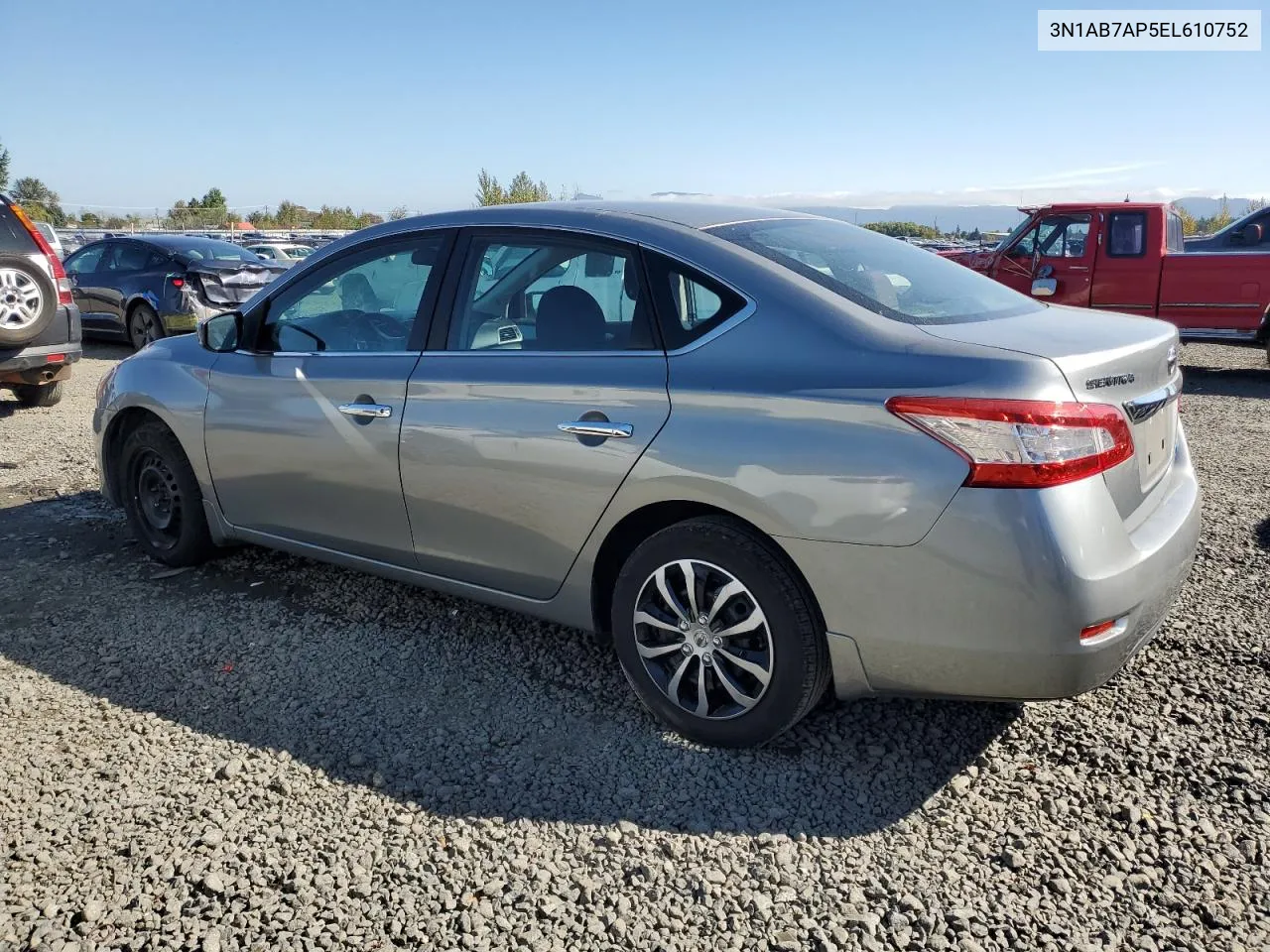 2014 Nissan Sentra S VIN: 3N1AB7AP5EL610752 Lot: 73614414