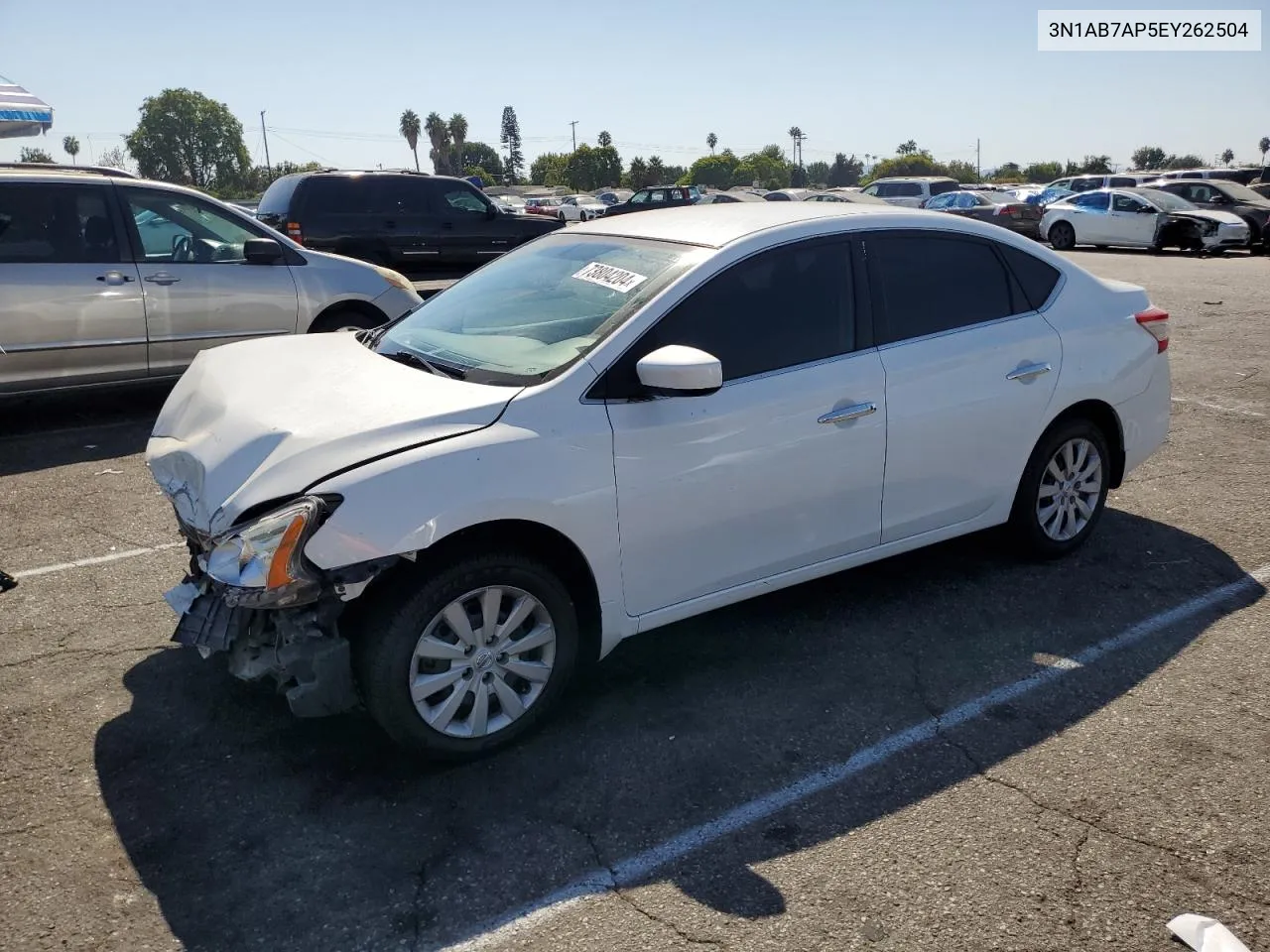 2014 Nissan Sentra S VIN: 3N1AB7AP5EY262504 Lot: 73804204