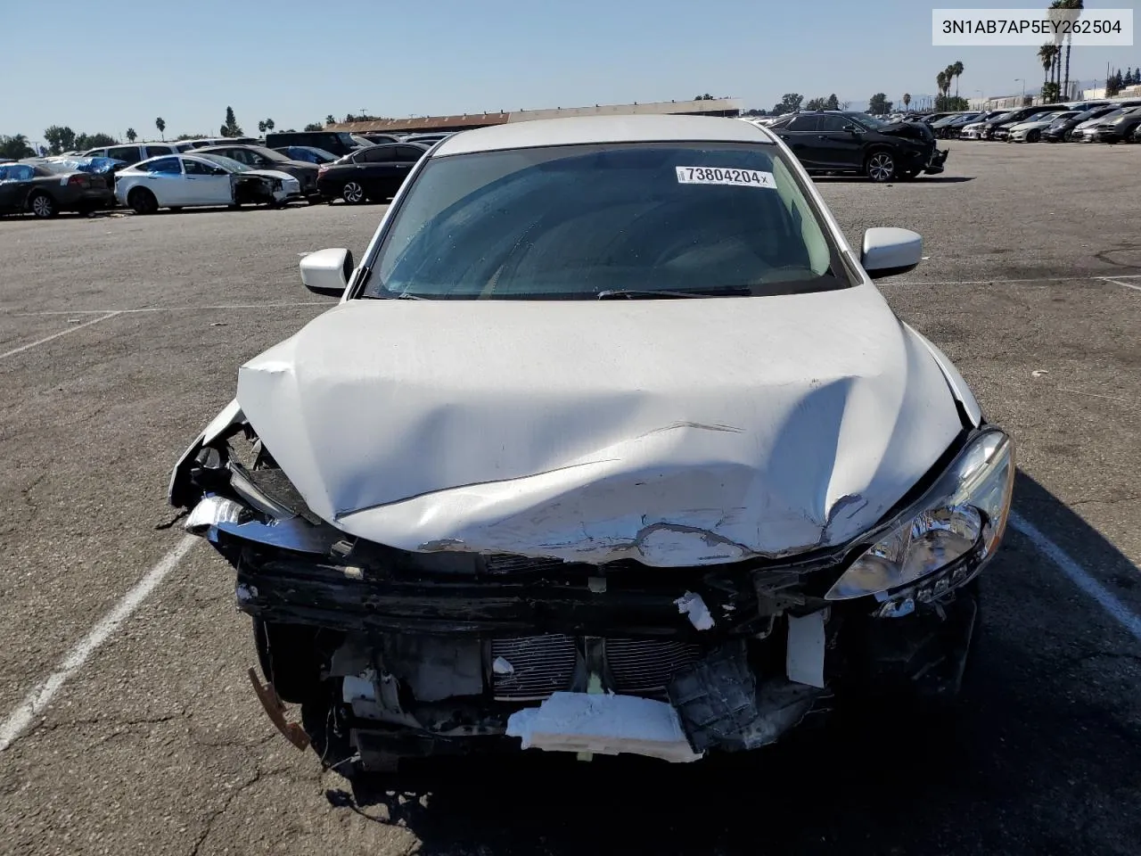 2014 Nissan Sentra S VIN: 3N1AB7AP5EY262504 Lot: 73804204