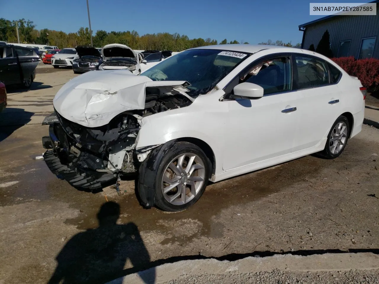 2014 Nissan Sentra S VIN: 3N1AB7AP2EY287585 Lot: 74120434