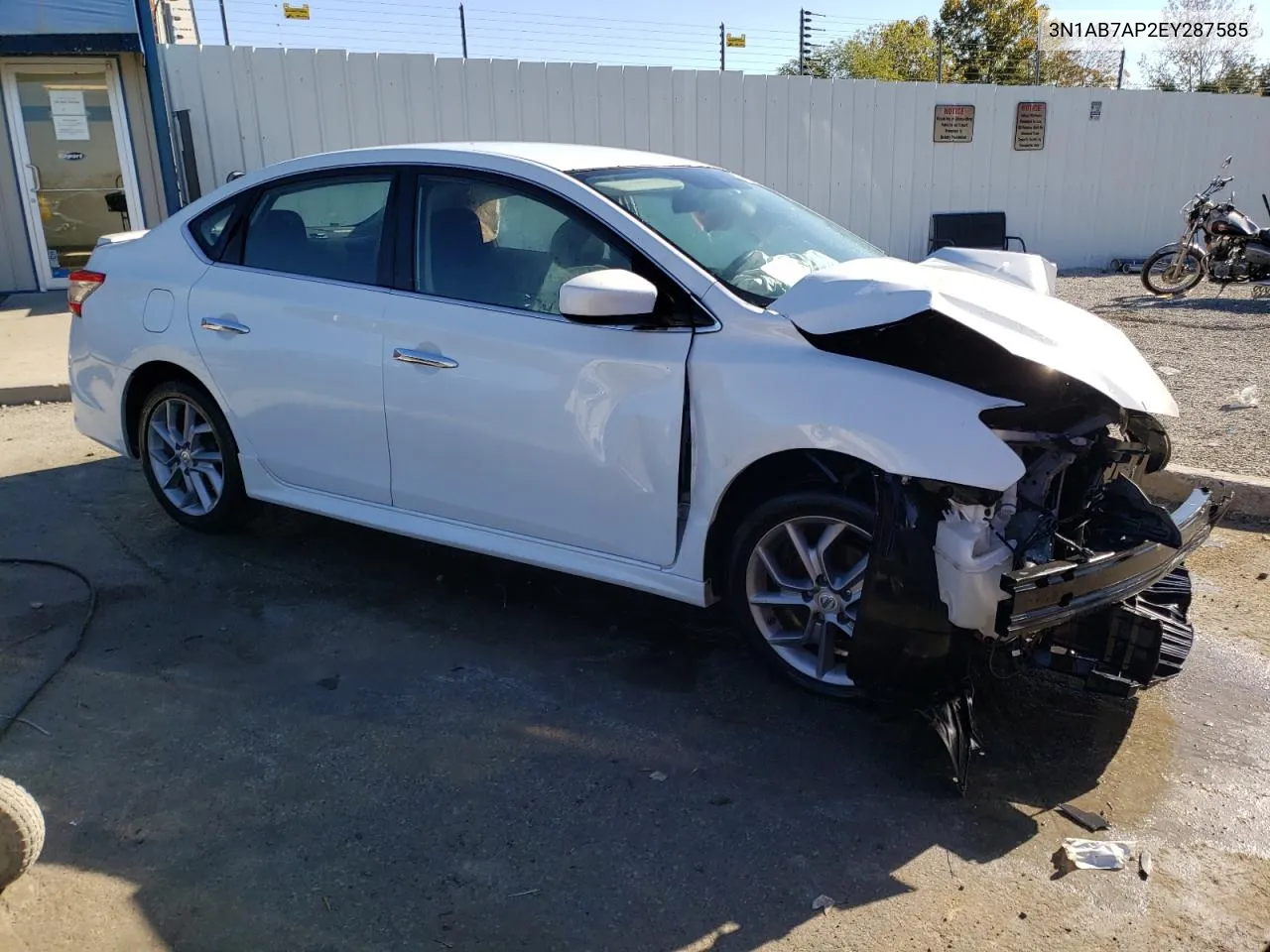 2014 Nissan Sentra S VIN: 3N1AB7AP2EY287585 Lot: 74120434