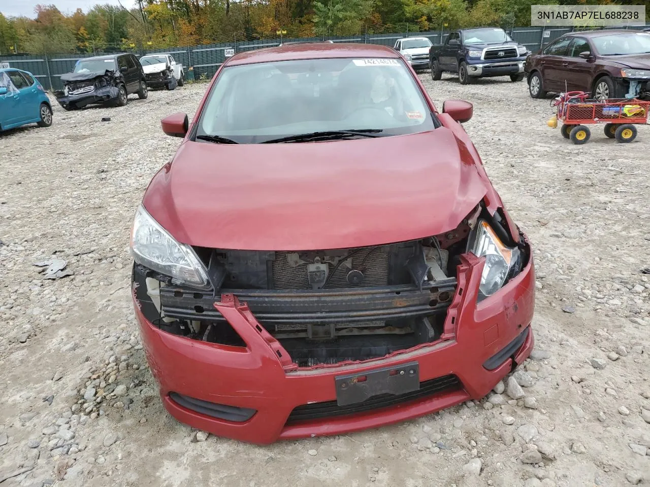 2014 Nissan Sentra S VIN: 3N1AB7AP7EL688238 Lot: 74214674