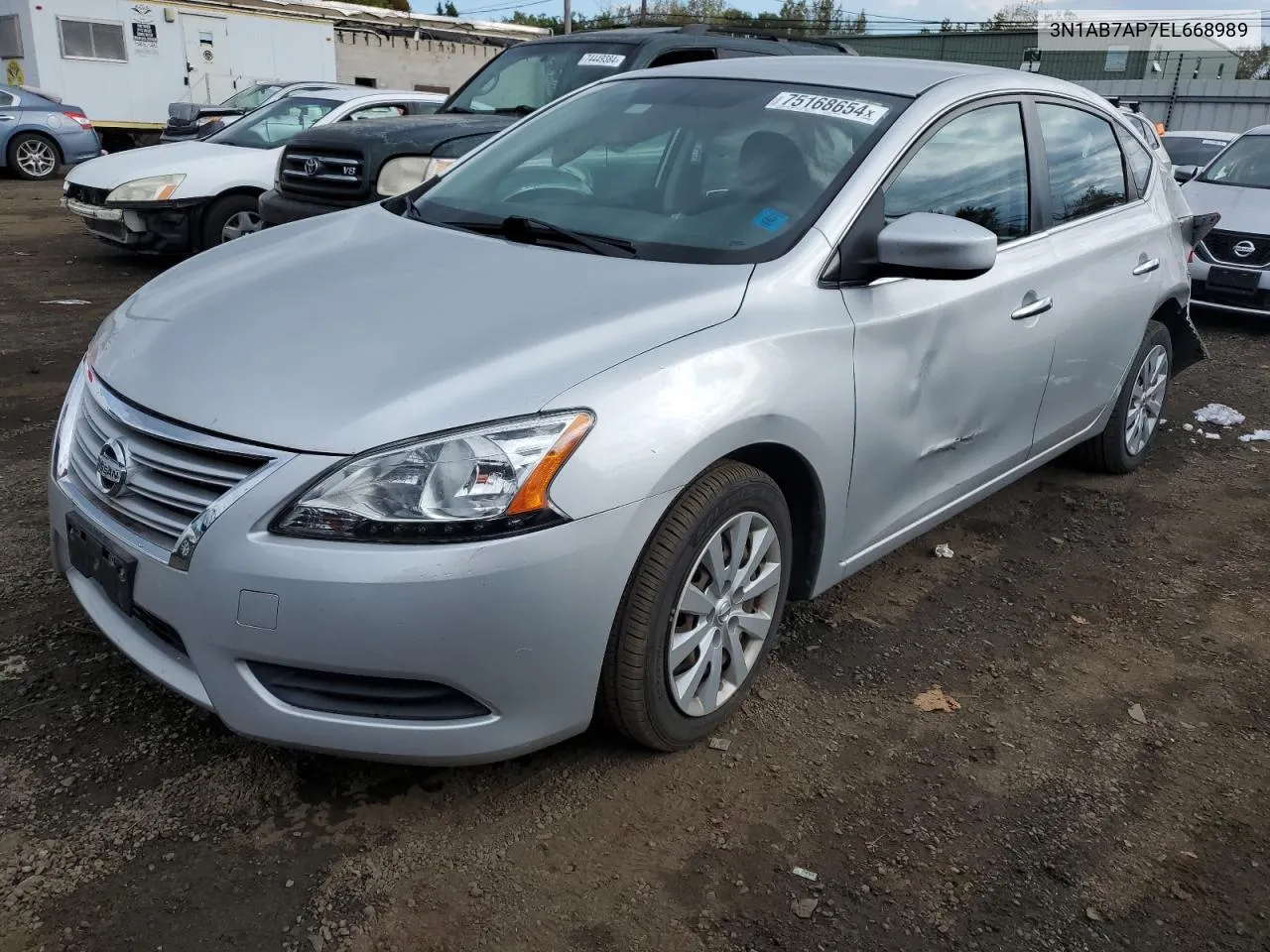 2014 Nissan Sentra S VIN: 3N1AB7AP7EL668989 Lot: 75168654