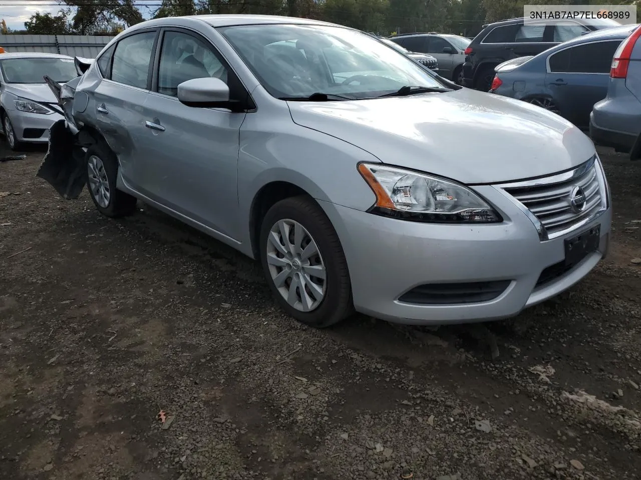 2014 Nissan Sentra S VIN: 3N1AB7AP7EL668989 Lot: 75168654