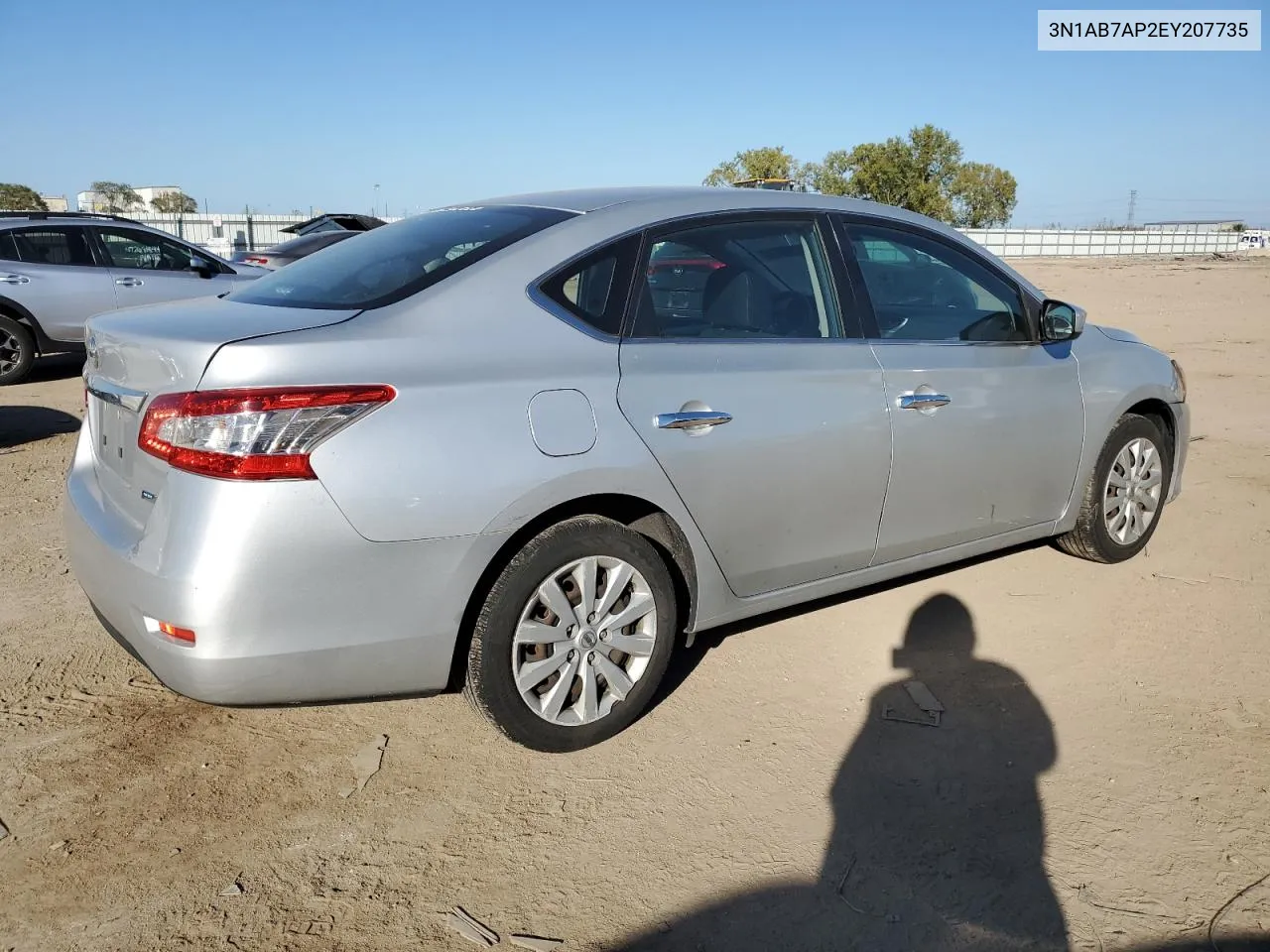 2014 Nissan Sentra S VIN: 3N1AB7AP2EY207735 Lot: 75248614