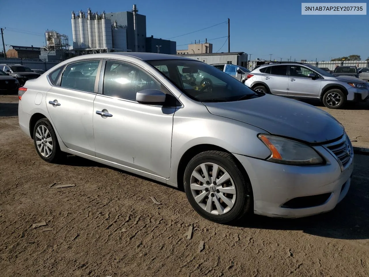 2014 Nissan Sentra S VIN: 3N1AB7AP2EY207735 Lot: 75248614