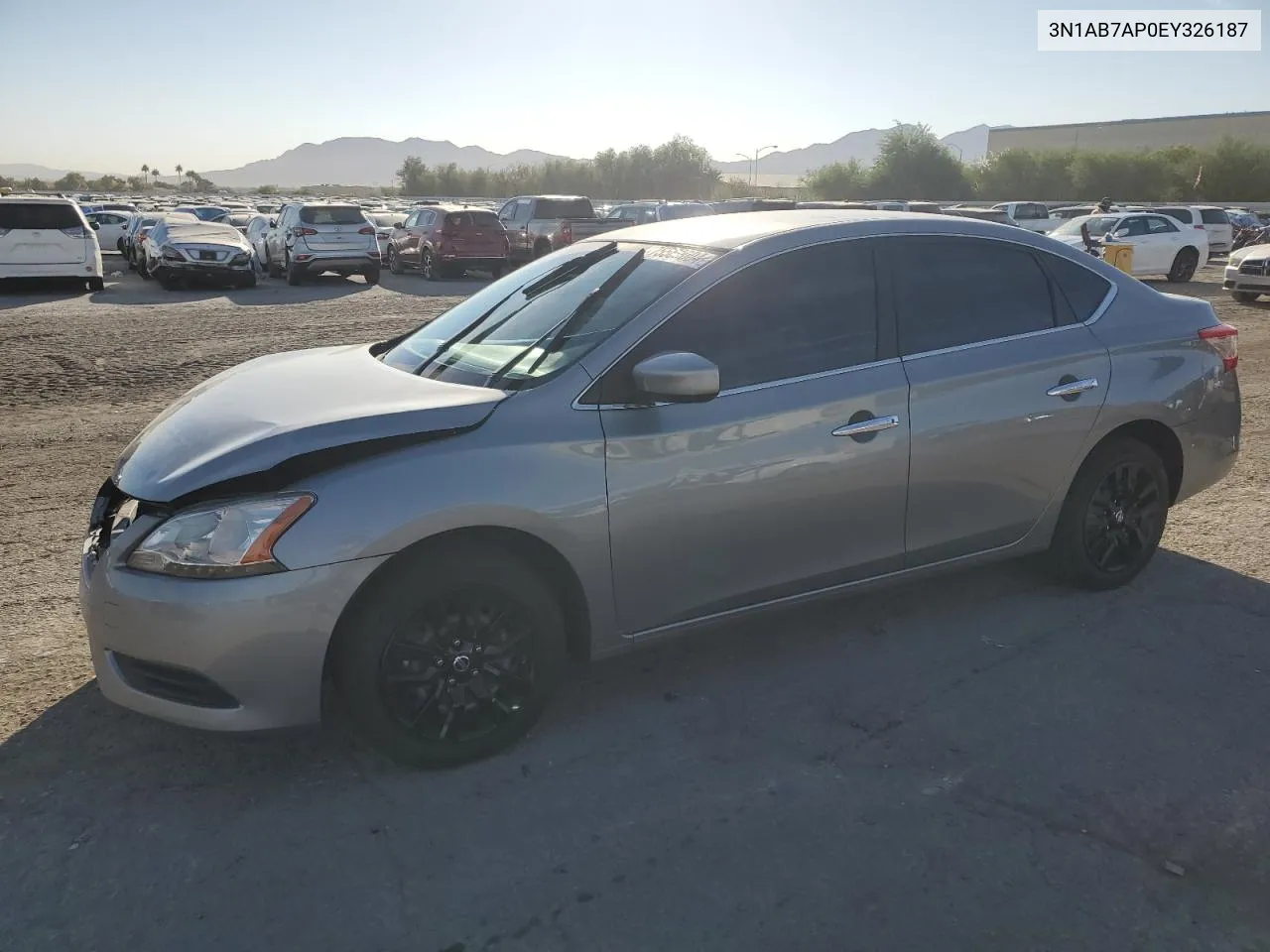 2014 Nissan Sentra S VIN: 3N1AB7AP0EY326187 Lot: 75569004