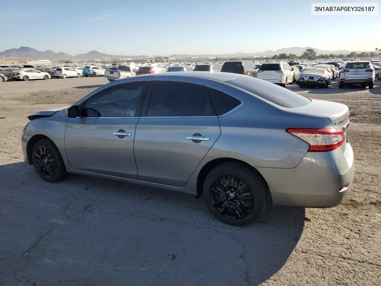 2014 Nissan Sentra S VIN: 3N1AB7AP0EY326187 Lot: 75569004