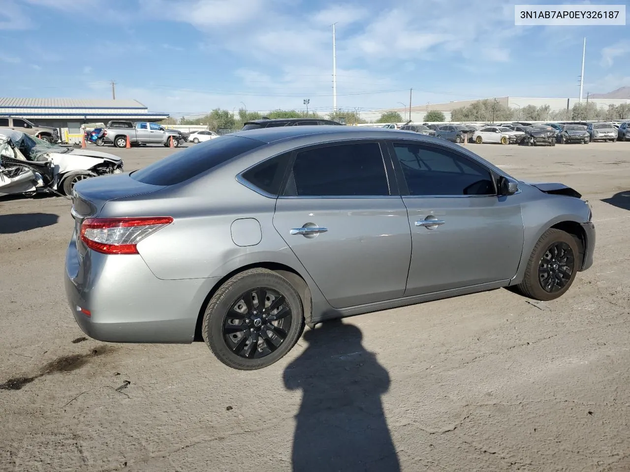 2014 Nissan Sentra S VIN: 3N1AB7AP0EY326187 Lot: 75569004