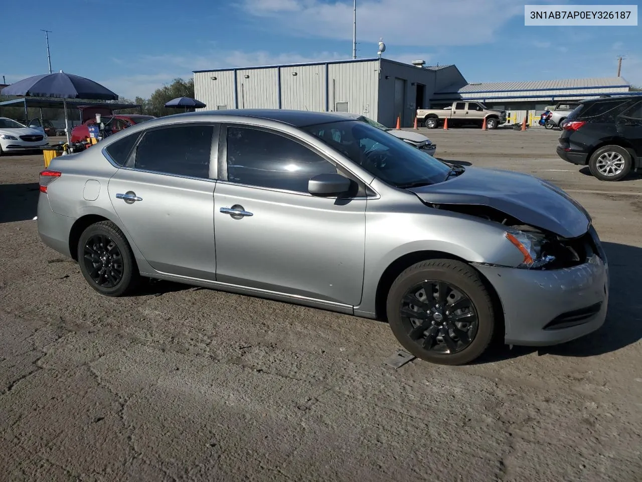 2014 Nissan Sentra S VIN: 3N1AB7AP0EY326187 Lot: 75569004