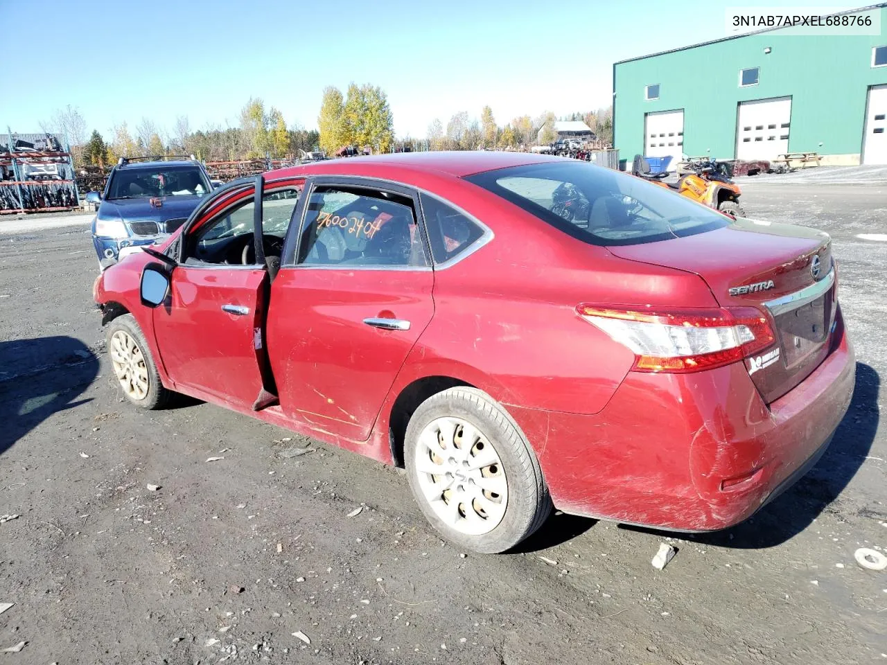 2014 Nissan Sentra S VIN: 3N1AB7APXEL688766 Lot: 76002404